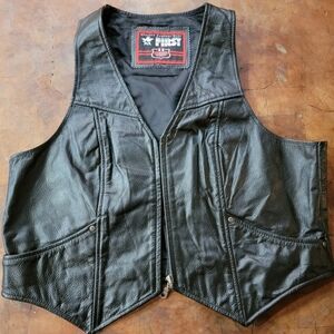 Black Leather Vest